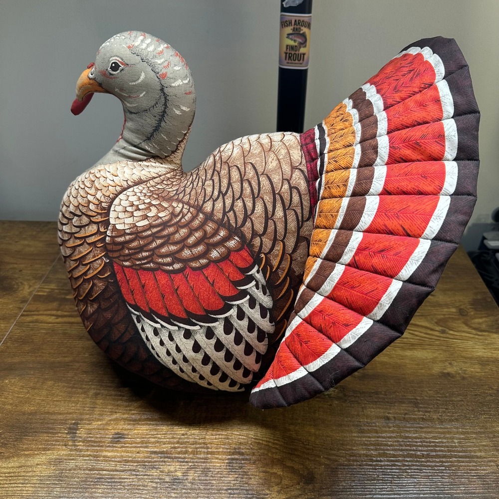 Thanksgiving Turkey Plush Decorative Pillow Weighted Autumn Harvest Decor